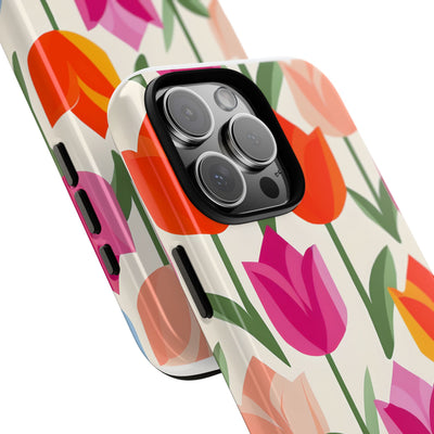 Vibrant Petal Grid · Tough Fundas para teléfono para iPhone