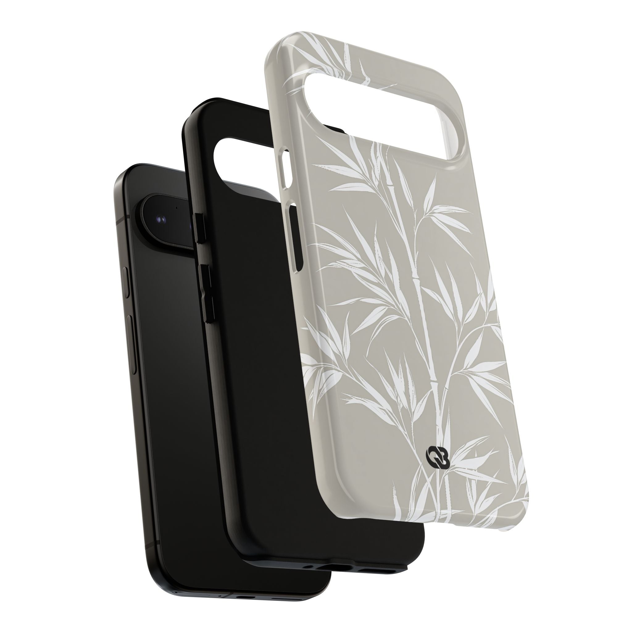 Beige Tough Phone Case for Google Pixel - Sandstone Bamboo Stalks
