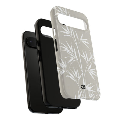Beige Tough Phone Case for Google Pixel - Sandstone Bamboo Stalks