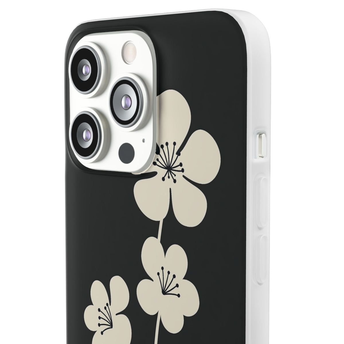 Nordic Blossom · Lite Phone Case for iPhone ·  Black