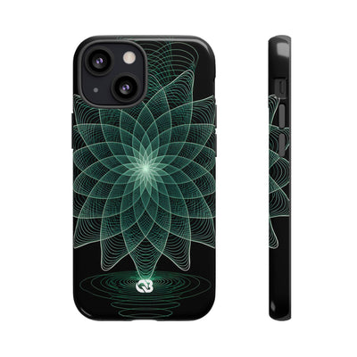 Verdant Harmonic Bloom · Tough Phone Case for iPhone · Black