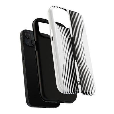 White Tough 2.0 Magsafe Phone Case for iPhone - Kinetic Mono Distortion