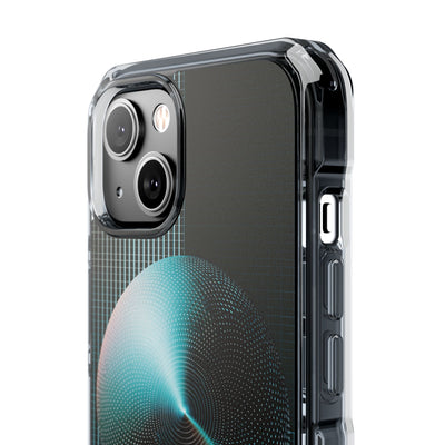 Blue Impact MagSafe Phone Case for iPhone - Cyan Vector Sphere