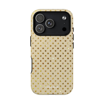 Gold Sparkle Grid iPhone 17 Pro Case - Tough+ - CASE•BOB