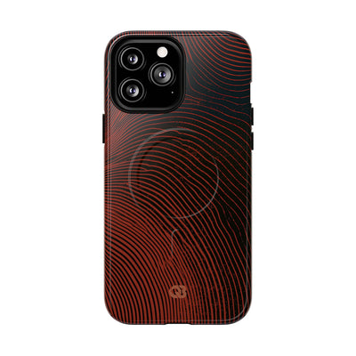 Red Tough 2.0 Magnetic Phone Case for iPhone - Terracotta Nerve Map