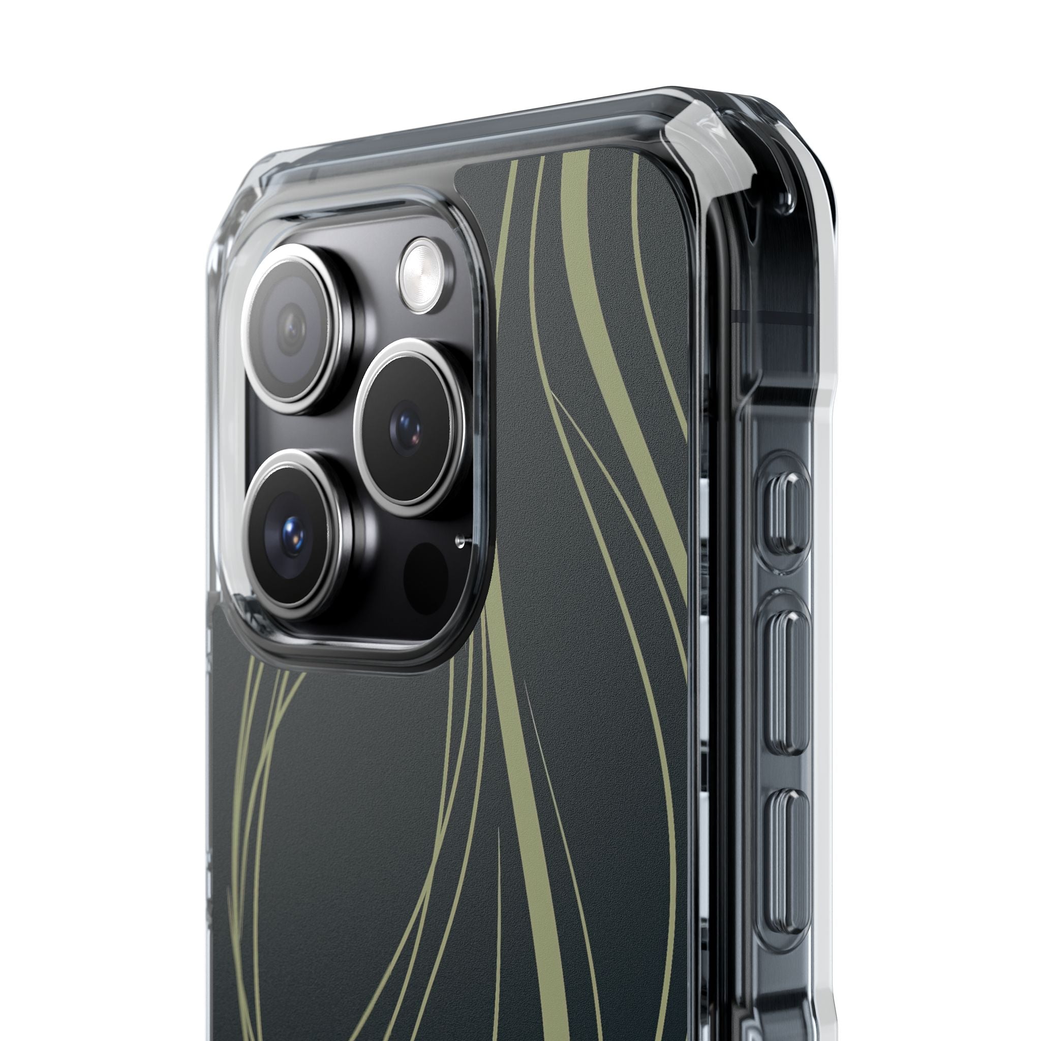 Green Impact MagSafe Phone Case for iPhone - Obsidian Sage Flow