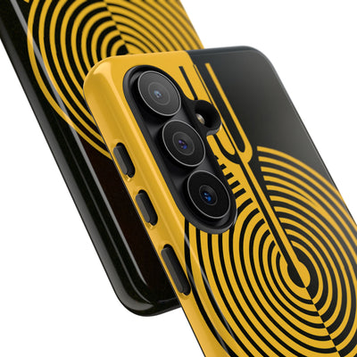 Yellow Tough Phone Case for Samsung - Voltage Sector Pulse