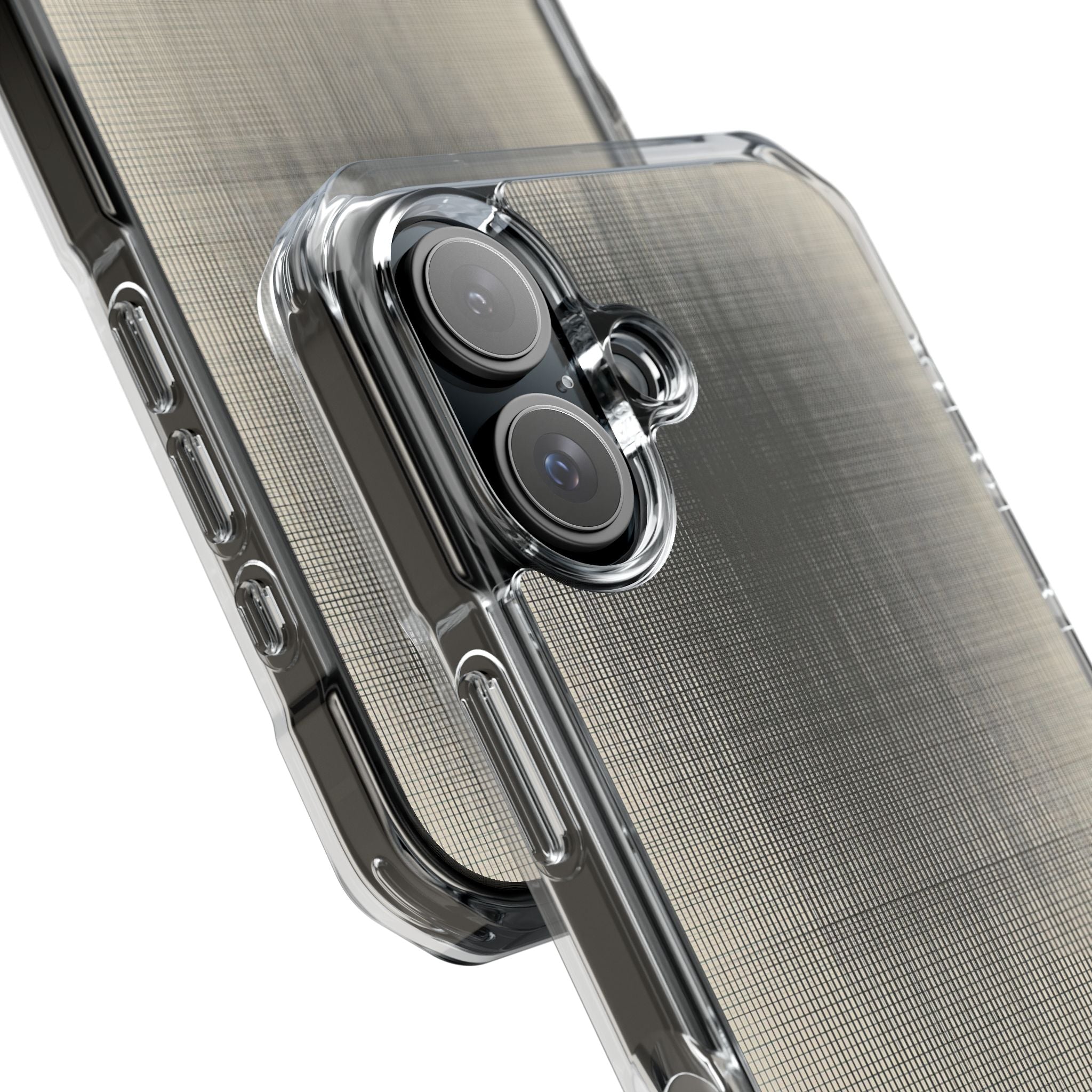 Beige Impact MagSafe Phone Case for iPhone - Carbon Screen Grid
