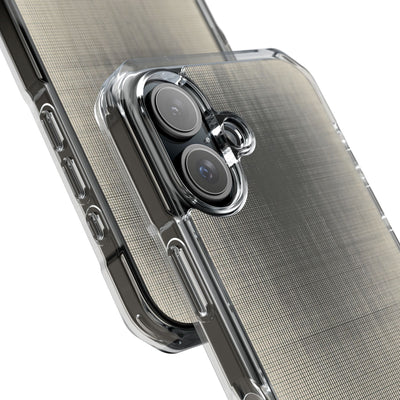 Beige Impact MagSafe Phone Case for iPhone - Carbon Screen Grid