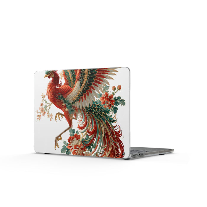 Vermilion Imperial Phoenix · Clear Hard Case for MacBook · Red