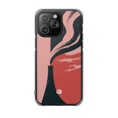 Pink Impact MagSafe Phone Case for iPhone - Cinder Rose Plume