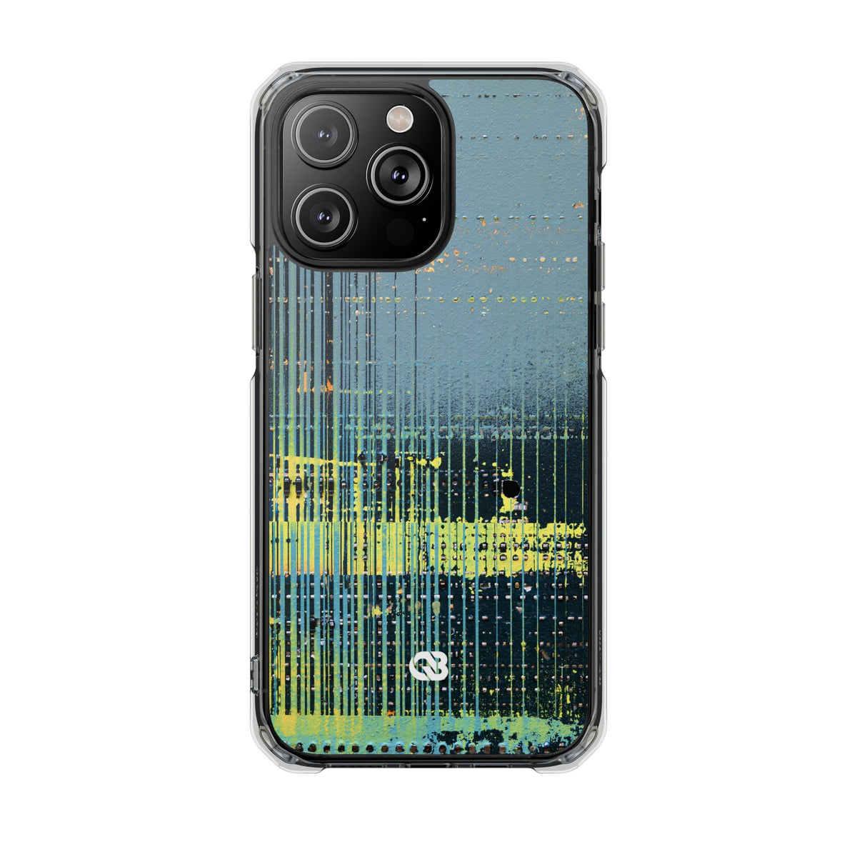 Acid Raster Circuit · Clear Impact Magnetic Phone Case for iPhone · Teal