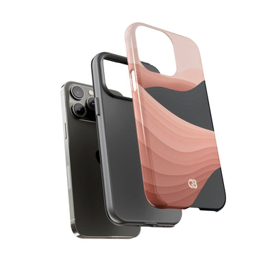 Pink Tough Phone Case for iPhone - Dune Shadow Layers
