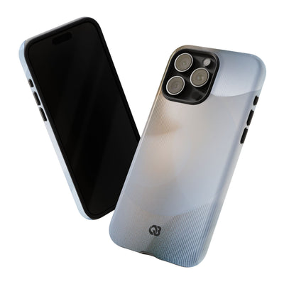 White Tough Phone Case for iPhone - Frosted Ribbed Sphere