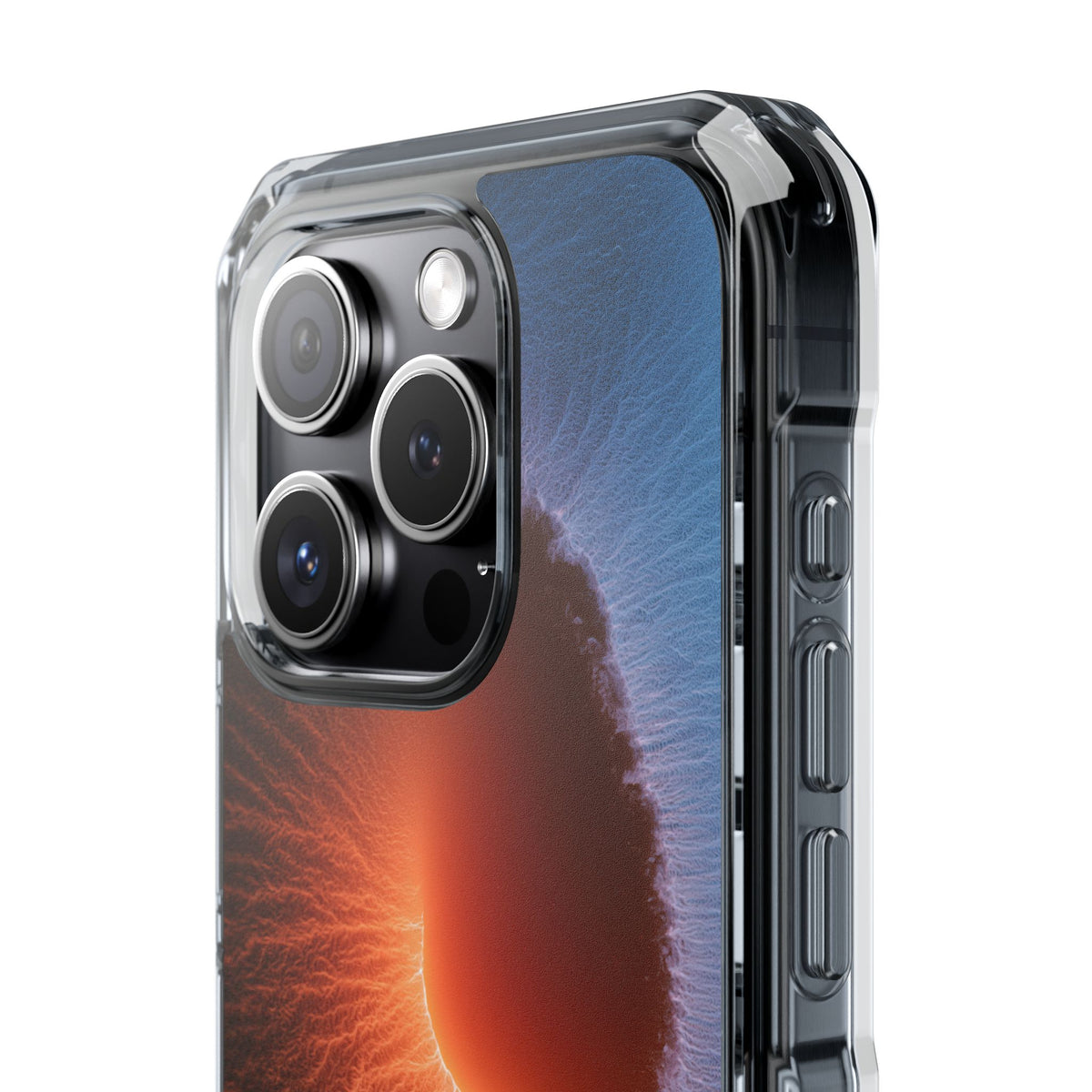 Thermal Aura Pulse · Clear Impact Magnetic Phone Case for iPhone · Blue