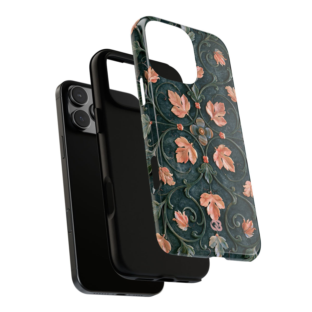 Florentine Rose Arabesque · Tough Phone Case for iPhone · Green