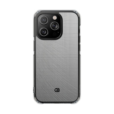 Grey Impact MagSafe Phone Case for iPhone - Chrome Mesh Warp