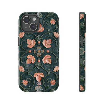Florentine Rose Arabesque · Tough Phone Case for iPhone · Green