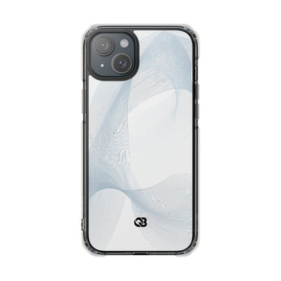 Glacial Contour Waves · Clear Impact Magnetic Phone Case for iPhone · White