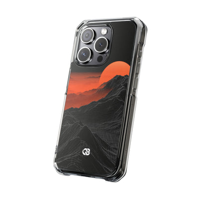 Solar Ridge Mesh · Clear Impact Magnetic Phone Case for iPhone · Black