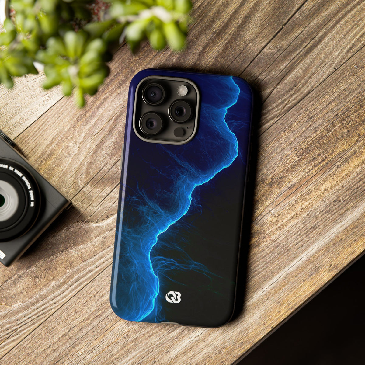 Electric Azure Drift · Tough Phone Case for iPhone · Blue