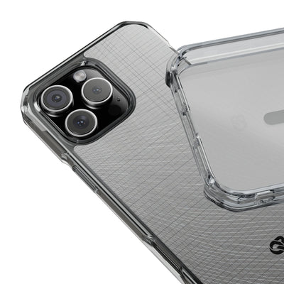 Grey Impact MagSafe Phone Case for iPhone - Chrome Mesh Warp