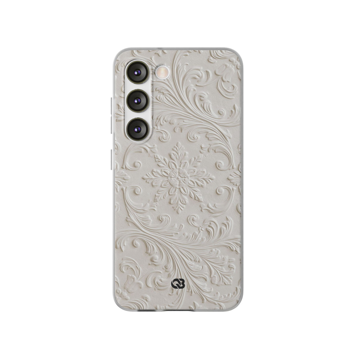 Ivory Baroque Relief · Lite Phone Case for Samsung · White