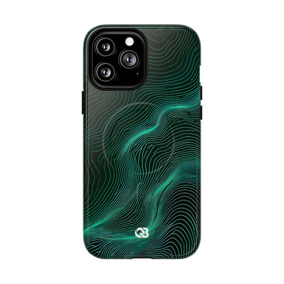 Emerald Topo Ridge · Tough 2.0 Magnetic Phone Case for iPhone · Green