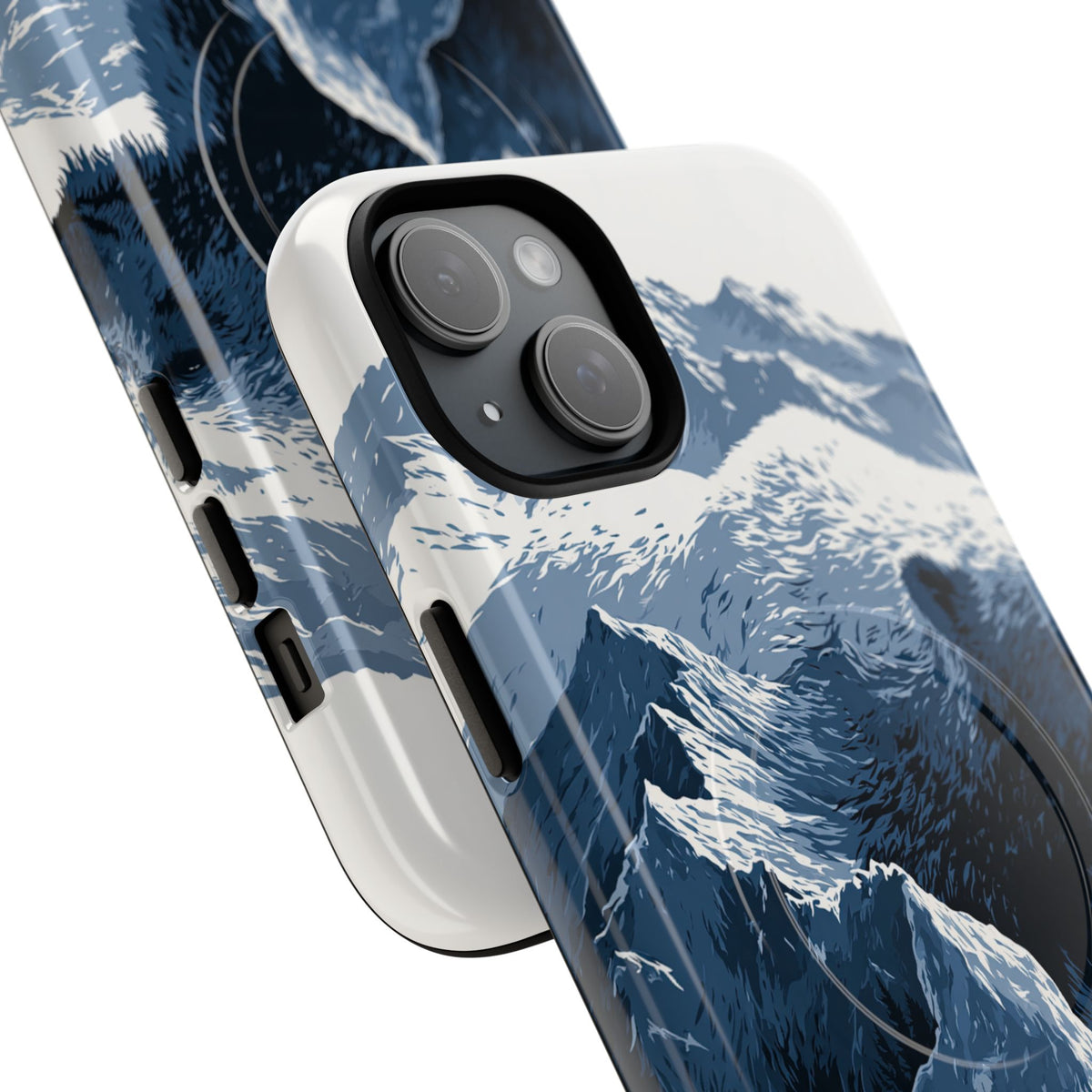Fjord Summit Bear · Tough 2.0 Magnetic Phone Case for iPhone · Blue
