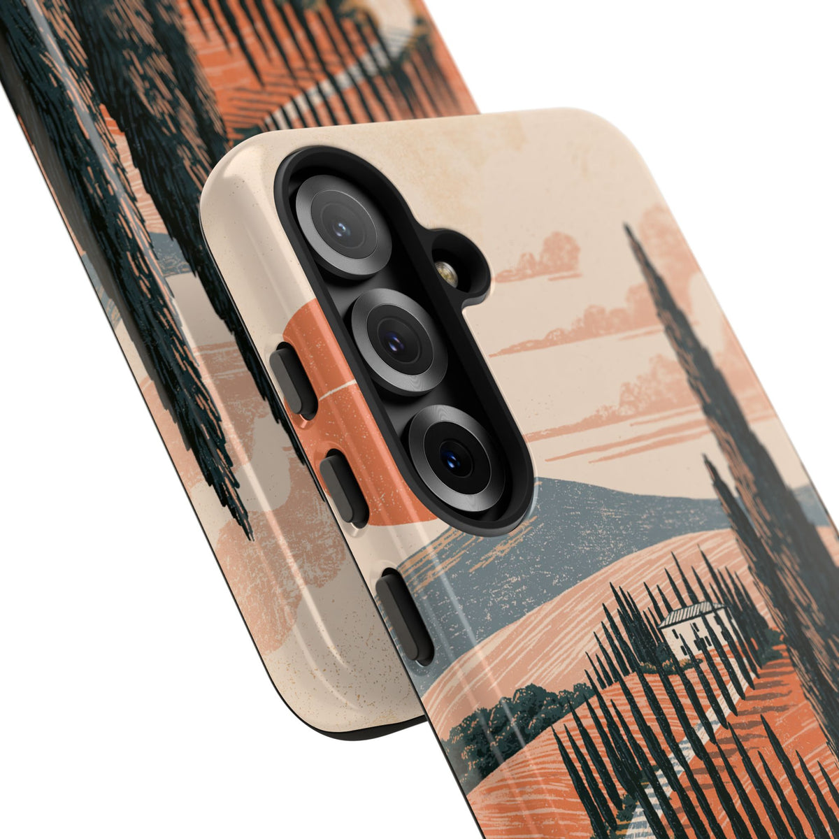 Tuscan Cypress Horizon · Tough Phone Case for Samsung · Orange