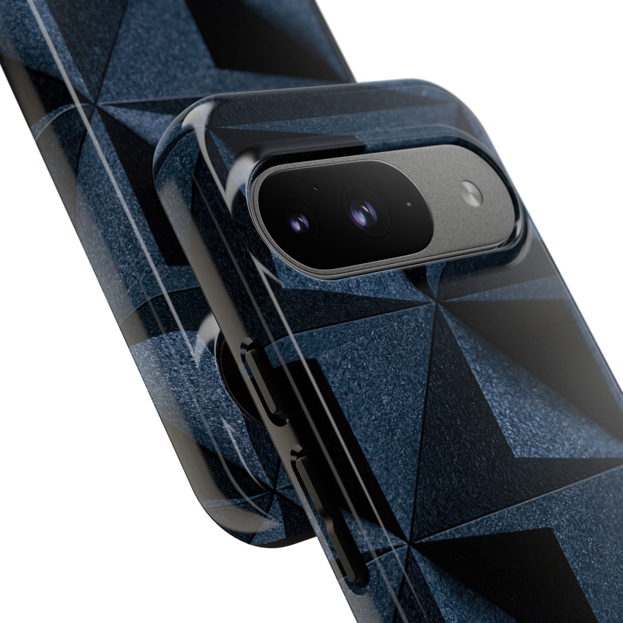 Blue Tough Phone Case for Google Pixel - Indigo Basalt Facets