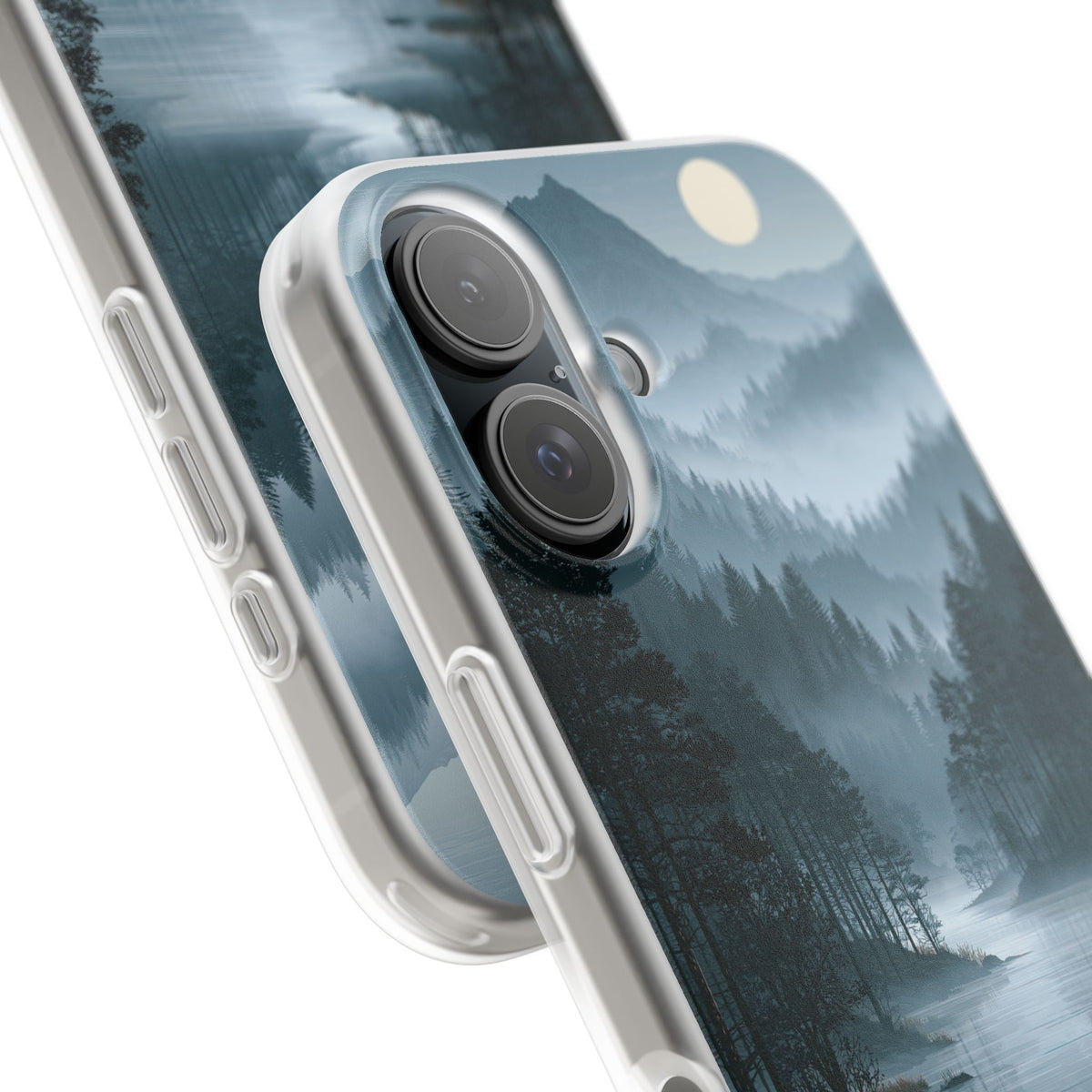 Silent Nordic Fjord · Lite Phone Case for iPhone ·  Blue
