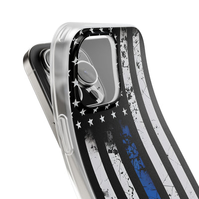Gritty Cobalt Flag · Soft Phone Case for iPhone