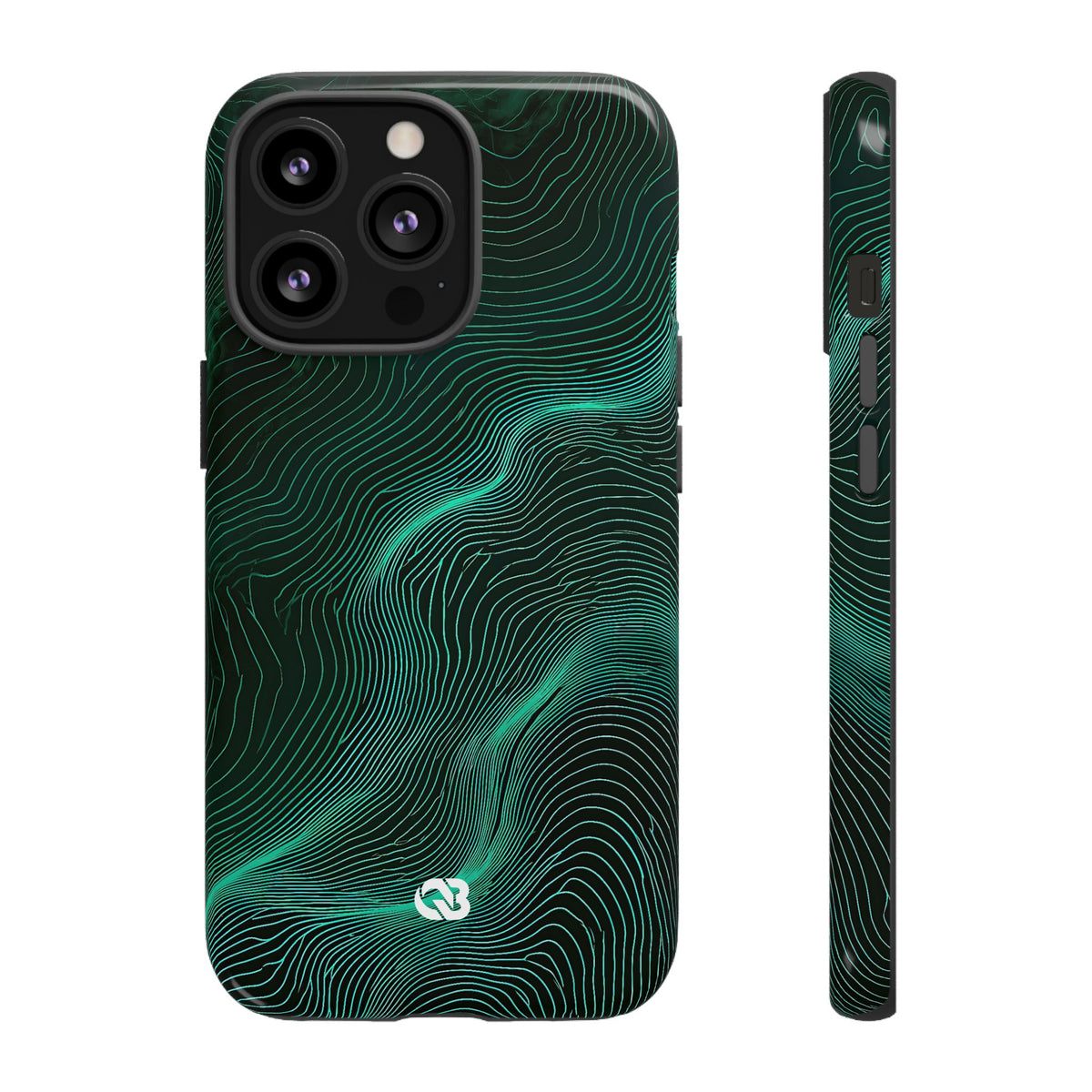 Emerald Topo Ridge · Tough Phone Case for iPhone · Green