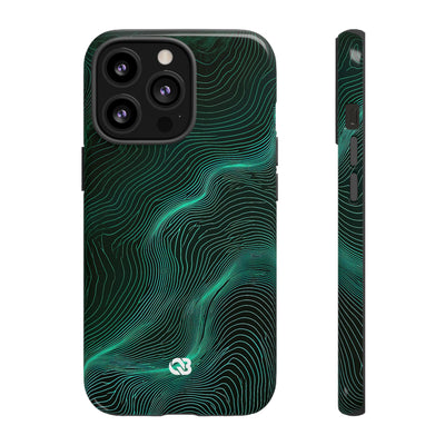 Emerald Topo Ridge · Tough Phone Case for iPhone · Green