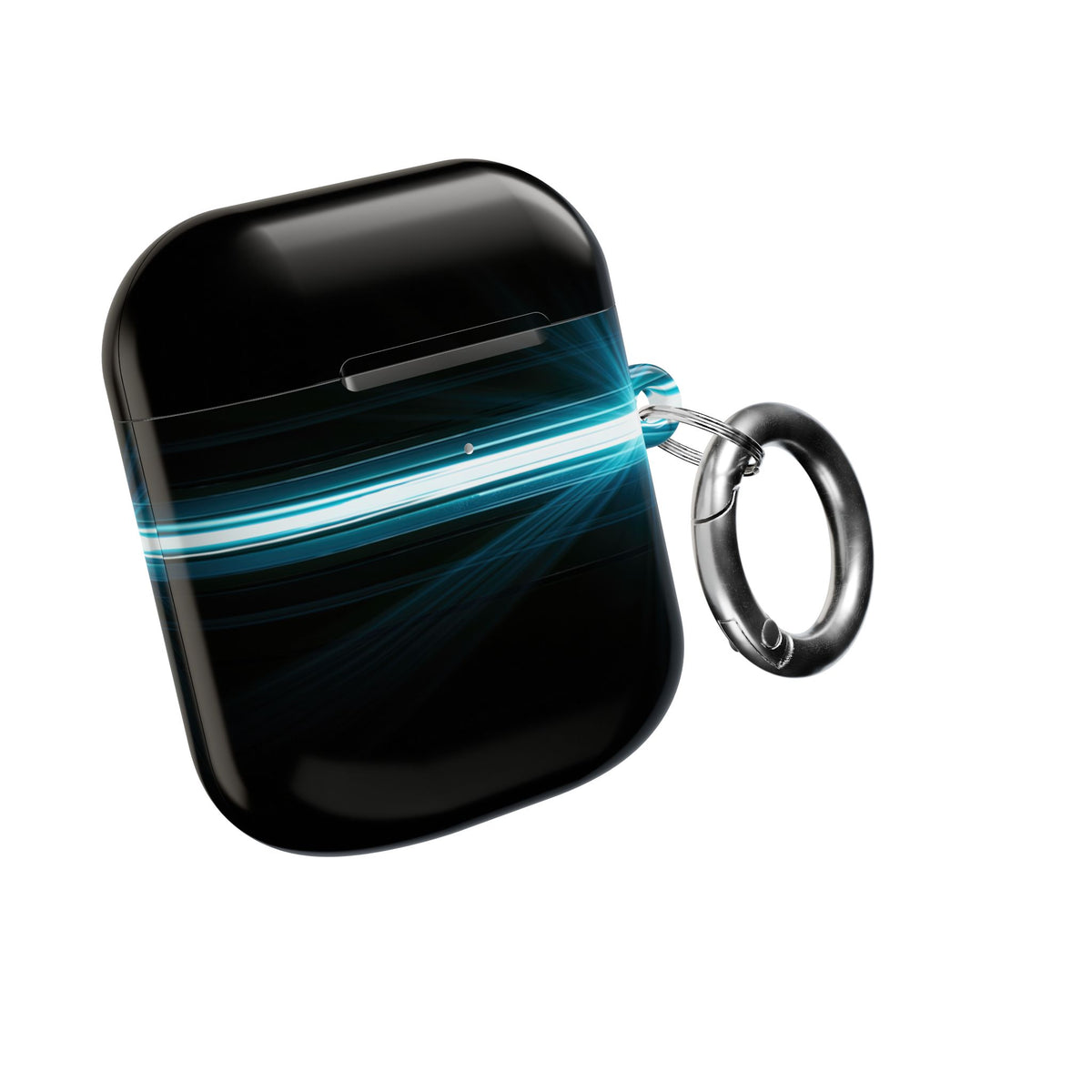 Cyan Anamorphic Flare · Hard Case for AirPods & AirPods Pro · Black