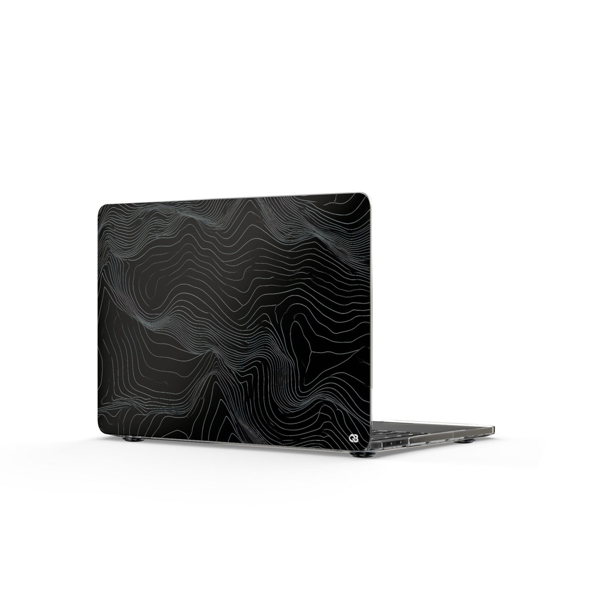 Obsidian Contour Elevation · Clear Hard Case for MacBook · Black