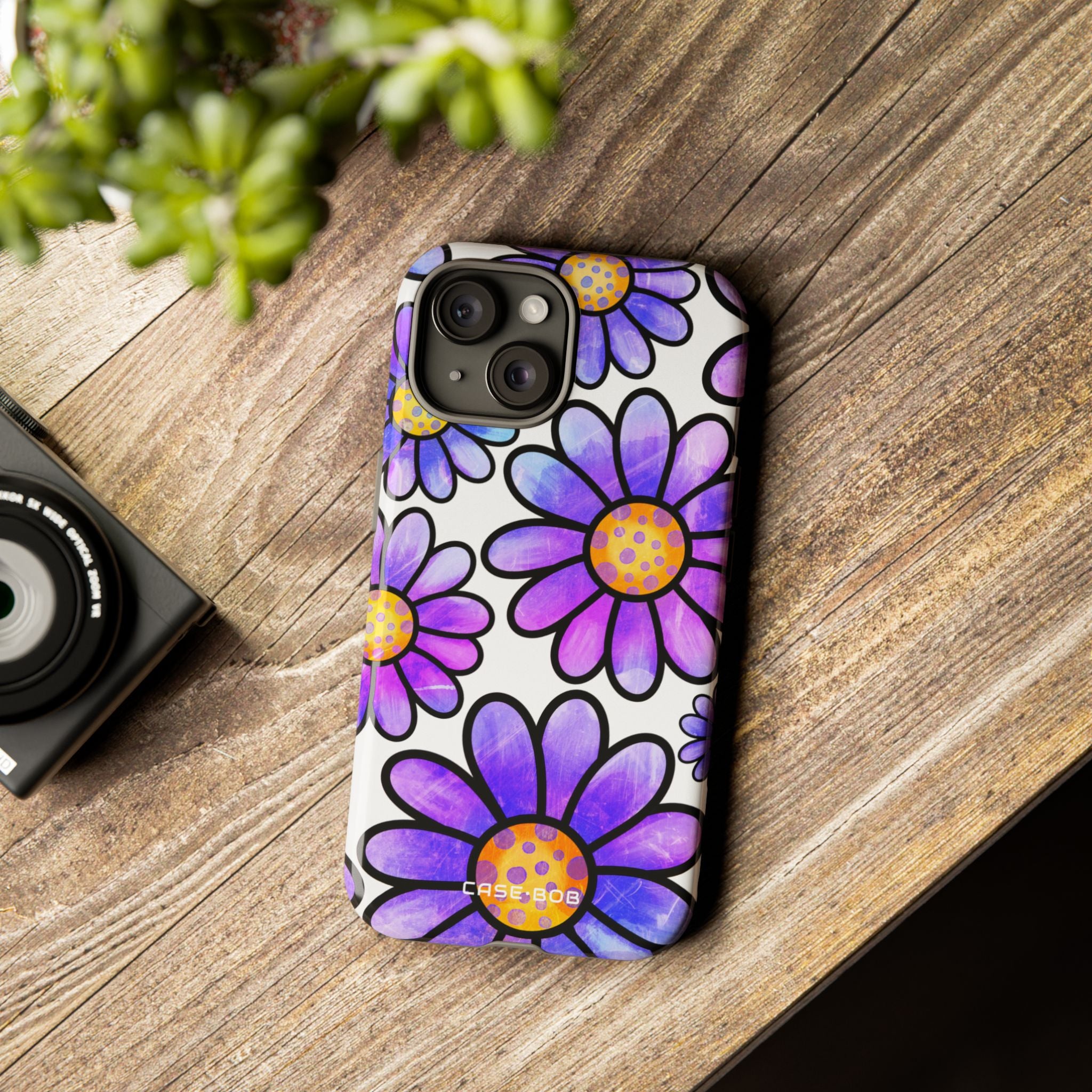 Polka Dot Blooms iPhone 15 Case - Tough
