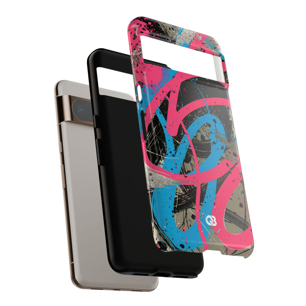 Cyber Splatter Flow · Tough Phone Case for Pixel ·  Pink