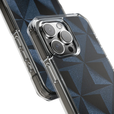 Blue Impact MagSafe Phone Case for iPhone - Indigo Basalt Facets
