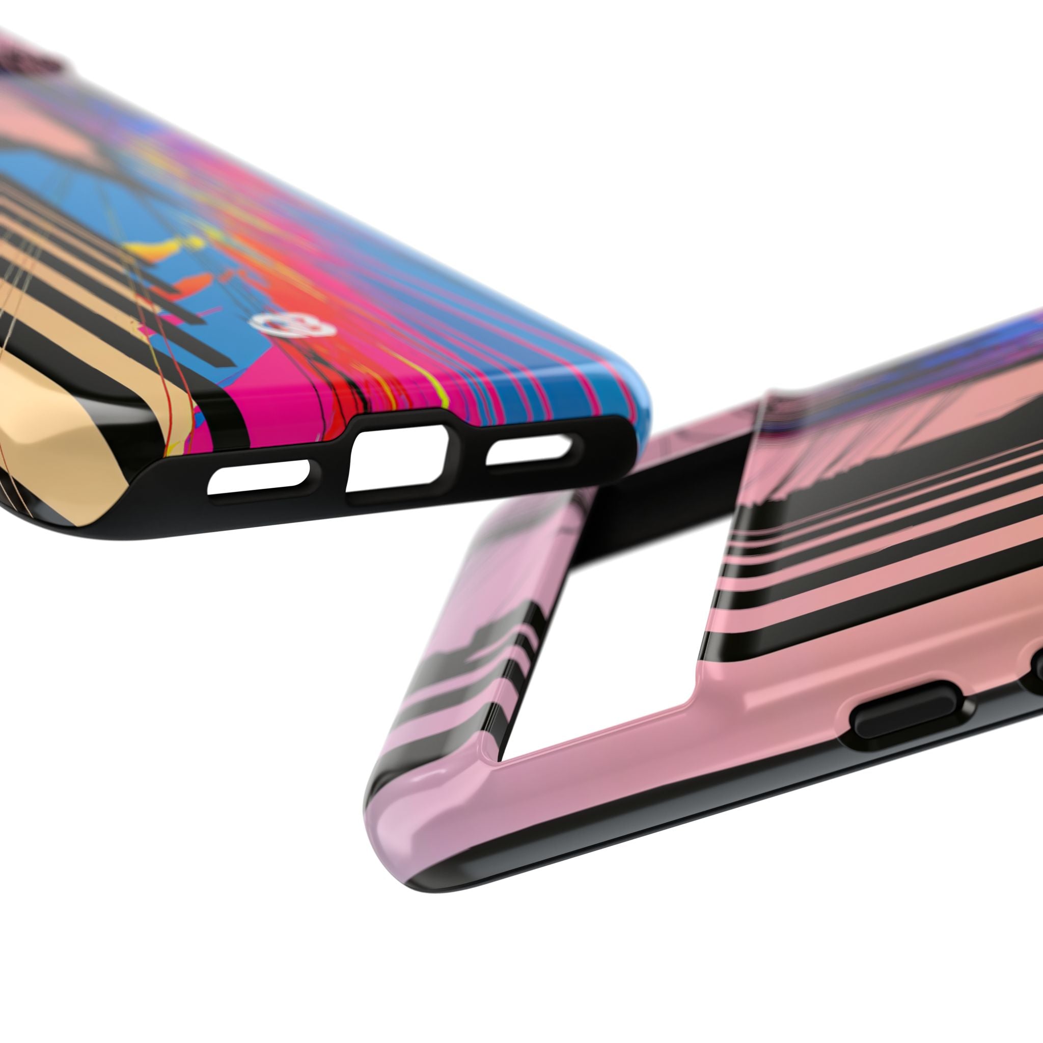 Blue Tough Phone Case for Google Pixel - Fractured Data Skyline