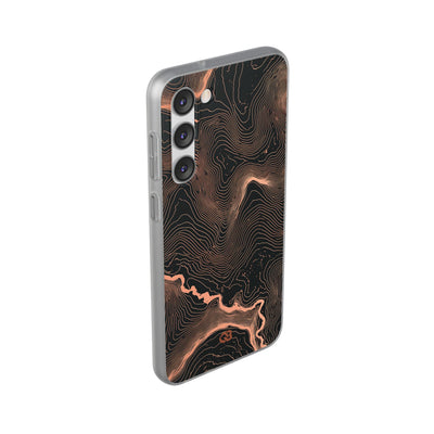 Orange Lite Phone Case for Samsung - Salmon Ridge Topo