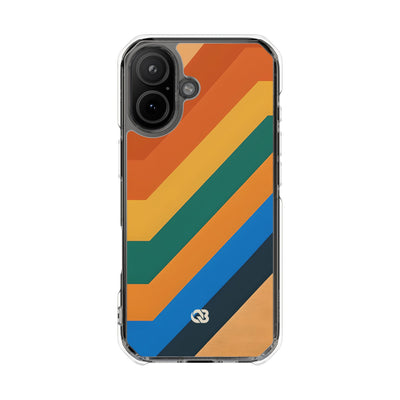 Retro Ridge Lines · Impact Coque de téléphone pour iPhone · Magsafe