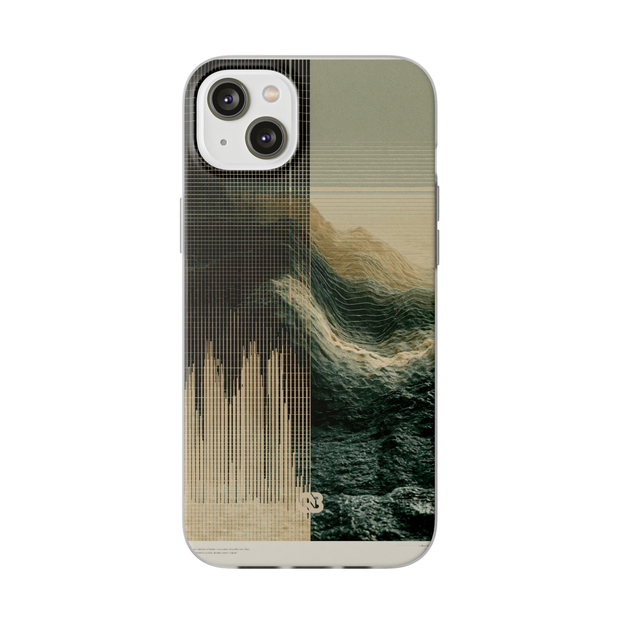 Beige Lite Phone Case for iPhone - Veridian Data Ridge
