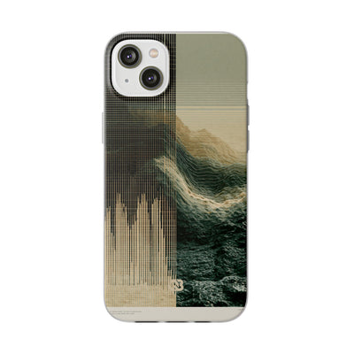Beige Lite Phone Case for iPhone - Veridian Data Ridge