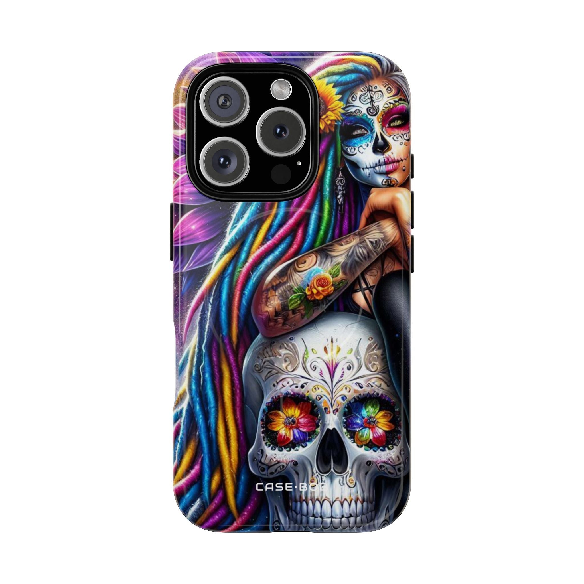 Sonnenblume Totenkopf Glow iPhone 16 Pro Case - Tough+