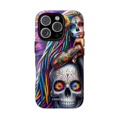 Sonnenblume Totenkopf Glow iPhone 16 Pro Case - Tough+