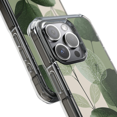 Green Impact MagSafe Phone Case for iPhone - Sage Leaf Skeletals