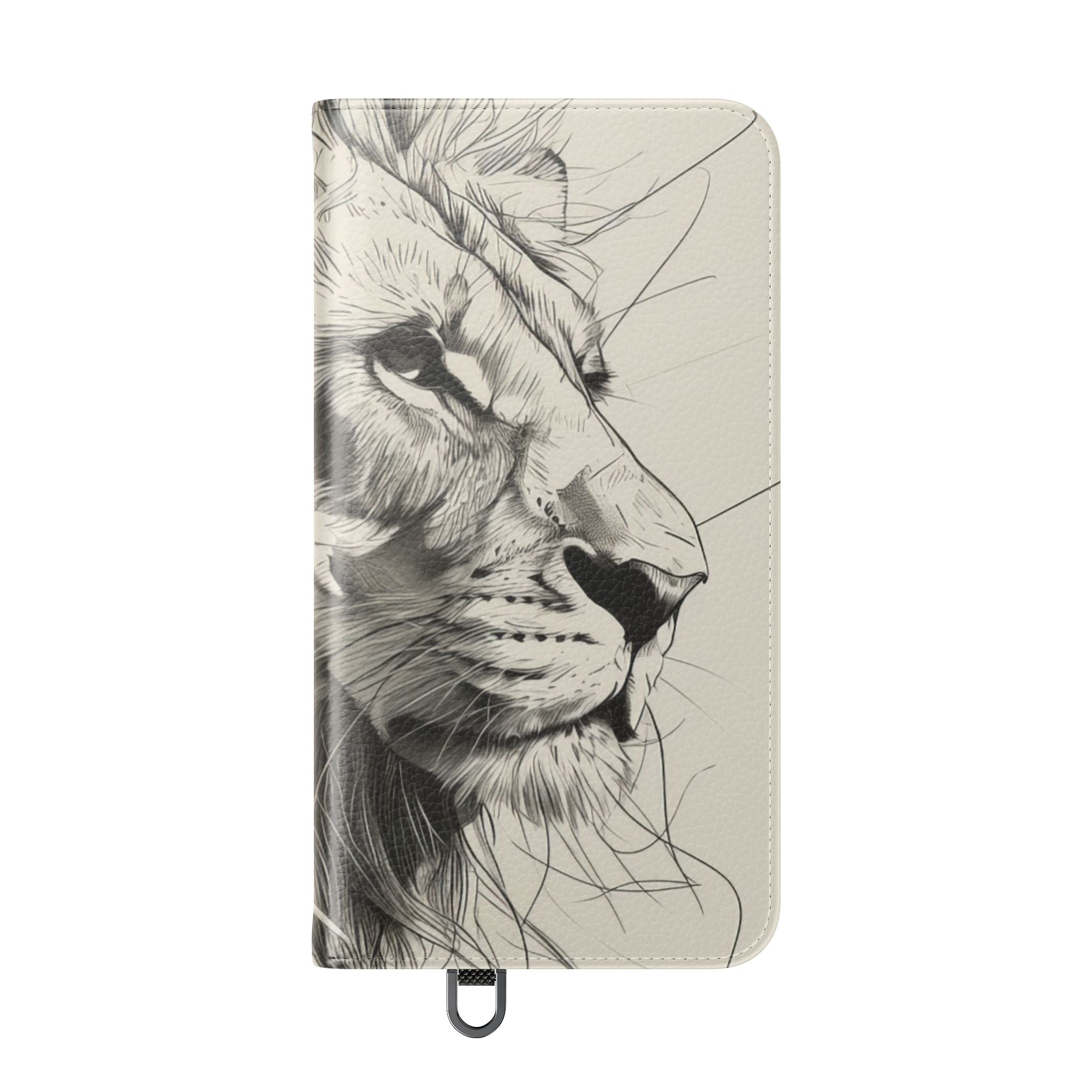Lion Whisper Gray - Samsung S24 Plus Case - Lompakkokotelo
