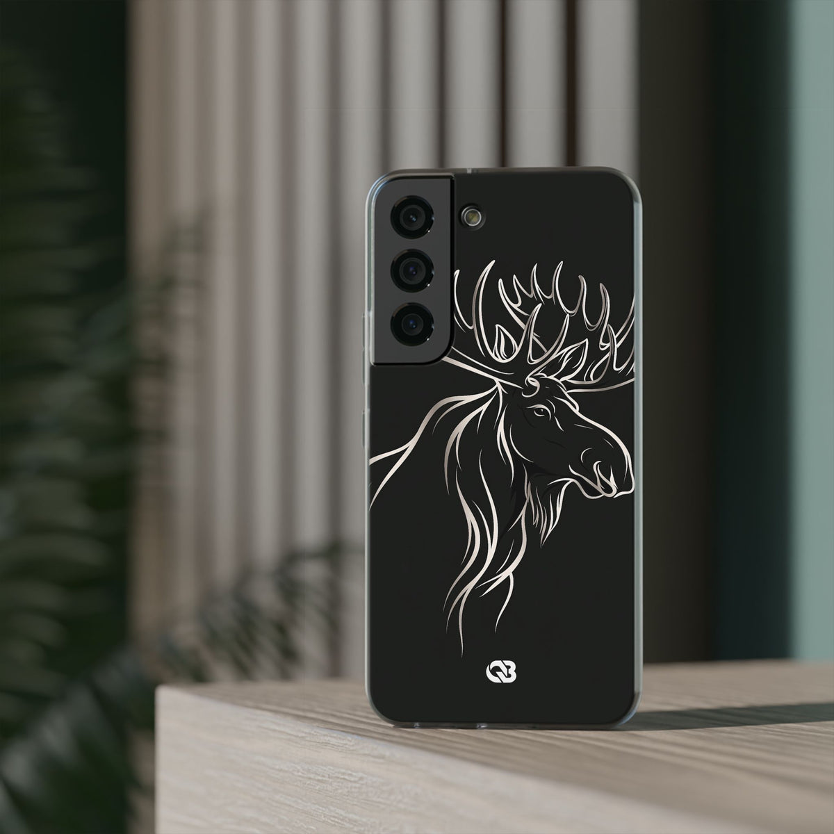 Nordic Moose Contour · Lite Phone Case for Samsung · Black